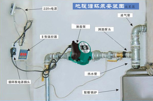 熱水循環泵安裝效果圖