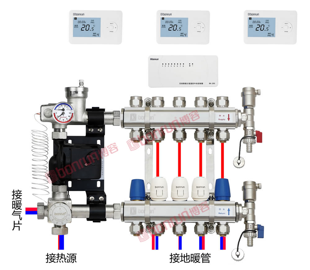 博容電熱執行器應用示意圖